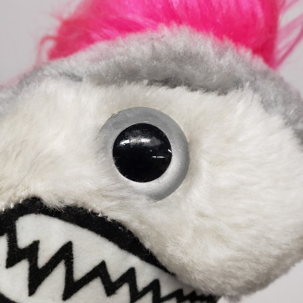 Ace Novelty 10" Gray Shark Green Killer Shirt Pink Hair Stuffed Animal Plush - Picture 9 of 11
